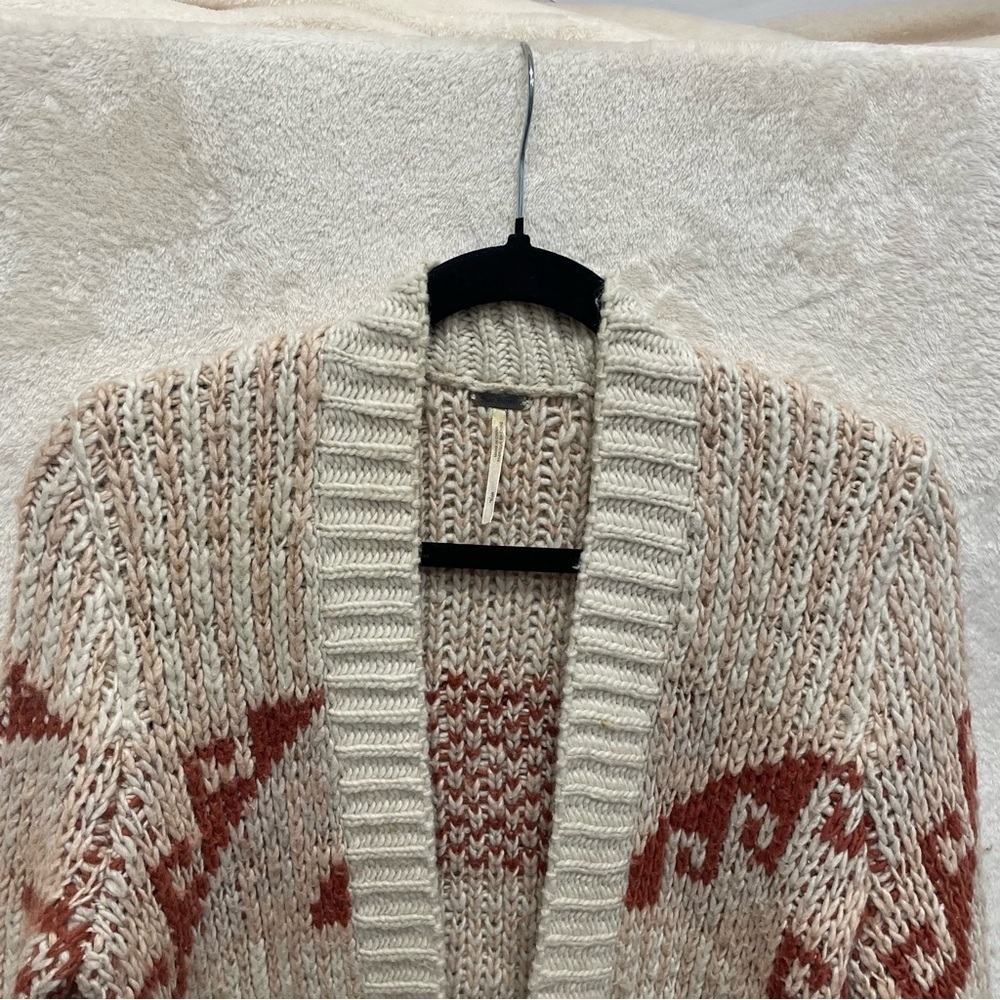 Free People Time and Again Chunky Knit Oversized Open Front Cardigan small - Picture 8 of 10